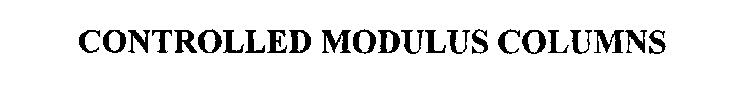 CONTROLLED MODULUS COLUMNS