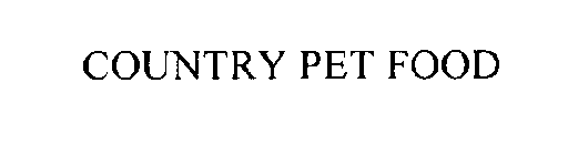 COUNTRY PET FOOD