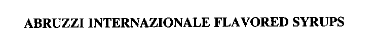 ABRUZZI INTERNAZIONALE FLAVORED SYRUPS