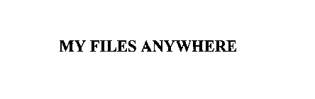 MY FILES ANYWHERE