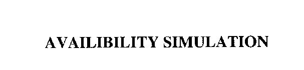 AVAILIBILITY SIMULATION