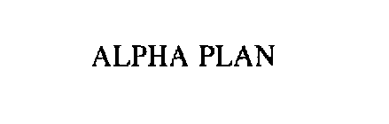 ALPHA PLAN