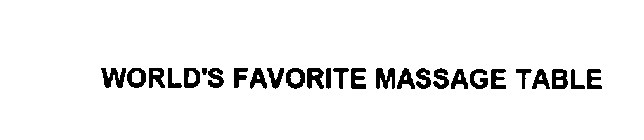 WORLD'S FAVORITE MASSAGE TABLE