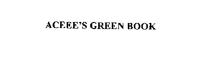 ACEEE'S GREEN BOOK