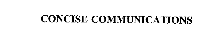 CONCISE COMMUNICATIONS