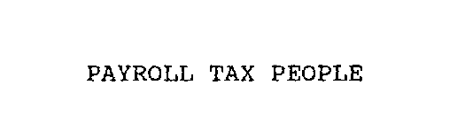 PAYROLL TAX PEOPLE