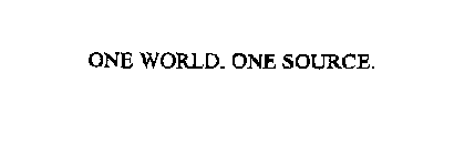 ONE WORLD. ONE SOURCE.