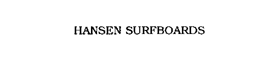 HANSEN SURFBOARDS