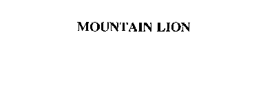 MOUNTAIN LION