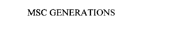 MSC GENERATIONS