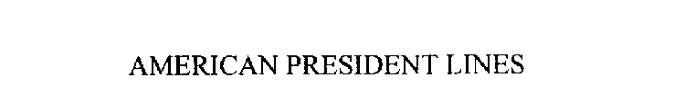 AMERICAN PRESIDENT LINES