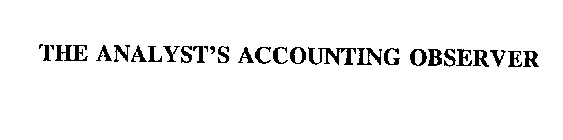 THE ANALYST'S ACCOUNTING OBSERVER
