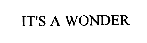 IT'S A WONDER