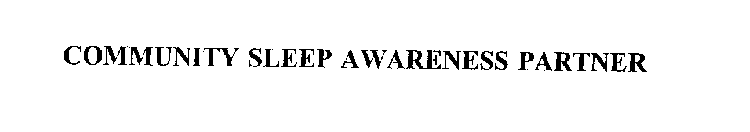 COMMUNITY SLEEP AWARENESS PARTNER