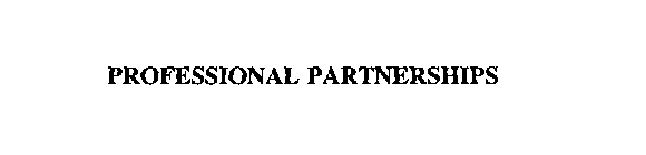 PROFESSIONAL PARTNERSHIPS