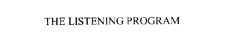 THE LISTENING PROGRAM