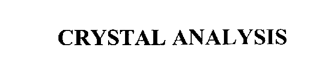 CRYSTAL ANALYSIS
