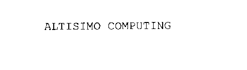 ALTISIMO COMPUTING