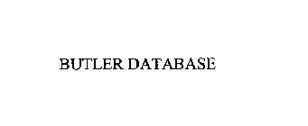 BUTLER DATABASE