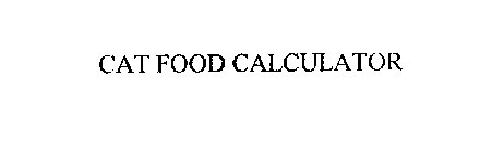 CAT FOOD CALCULATOR