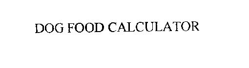 DOG FOOD CALCULATOR