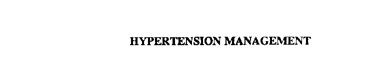 HYPERTENSION MANAGEMENT