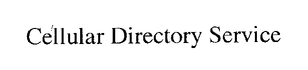 CELLULAR DIRECTORY SERVICE