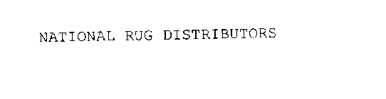 NATIONAL RUG DISTRIBUTORS