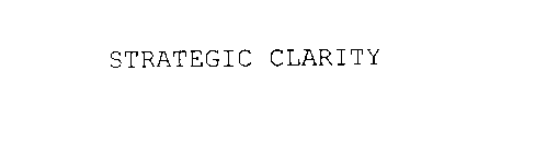 STRATEGIC CLARITY