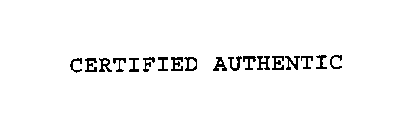 CERTIFIED AUTHENTIC