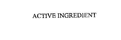 ACTIVE INGREDIENT