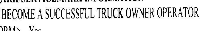 BECOME A SUCCESSFUL TRUCK OWNER OPERATOR
