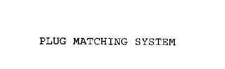 PLUG MATCHING SYSTEM