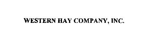 WESTERN HAY COMPANY, INC.