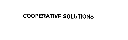 COOPERATIVE SOLUTIONS