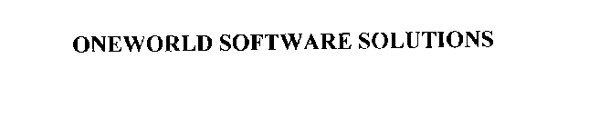 ONEWORLD SOFTWARE SOLUTIONS