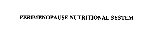 PERIMENOPAUSE NUTRITIONAL SYSTEM