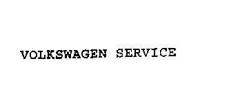 VOLKSWAGEN SERVICE