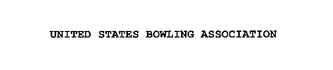 UNITED STATES BOWLING ASSOCIATION