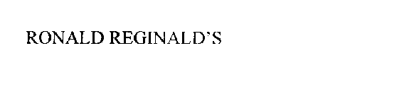 RONALD REGINALD'S