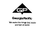 GP GEORGIA-PACIFIC WE MAKE THE THINGS THAT MAKE YOU FEEL AT HOME