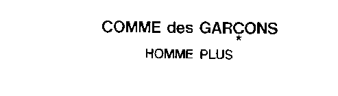 COMME DES GARCONS HOMME PLUS