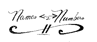 NAMES 2 NUMBERS