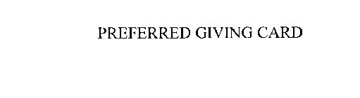 PREFERRED GIVING CARD