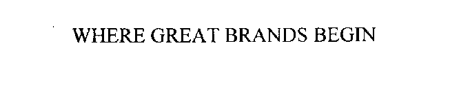 WHERE GREAT BRANDS BEGIN