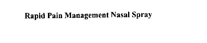 RAPID PAIN MANAGEMENT NASAL SPRAY