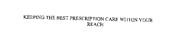 KEEPING THE BEST PRESCRIPTION CARE WITHIN YOUR REACH