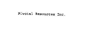 PIVOTAL RESOURCES INC.