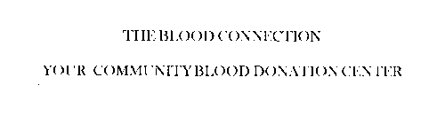 THE BLOOD CONNECTION YOUR COMMUNITY BLOOD DONATION CENTER