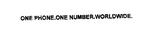 ONE PHONE.ONE NUMBER.WORLDWIDE.